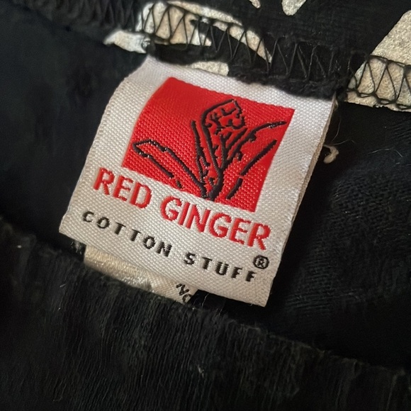 Red ginger Cotton Stuff Tropical Floral Dress - Picture 3 of 5